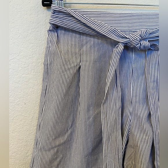 J. by J.CREW Blue White Oxford Striped Tie Waist Shorts size 6 Cotton - Picture 11 of 11